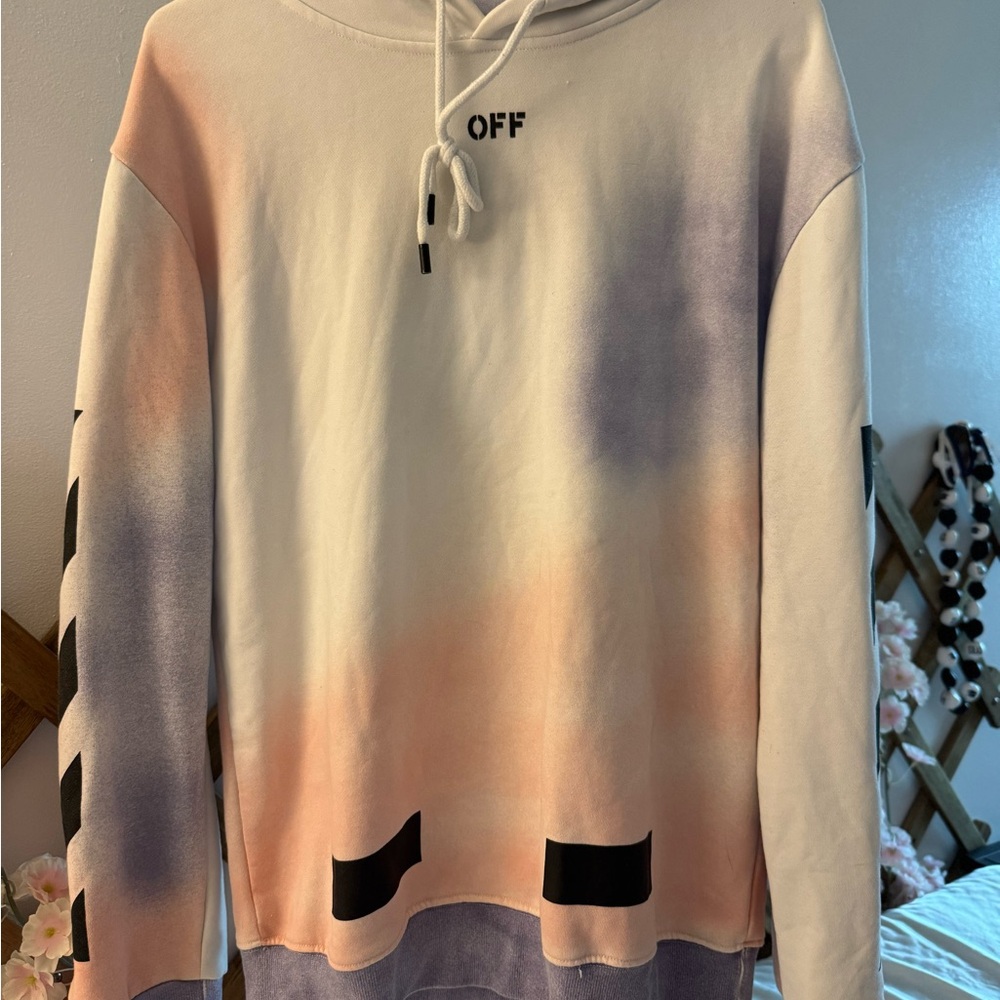 Off-White Pastel Gradient Hoodie